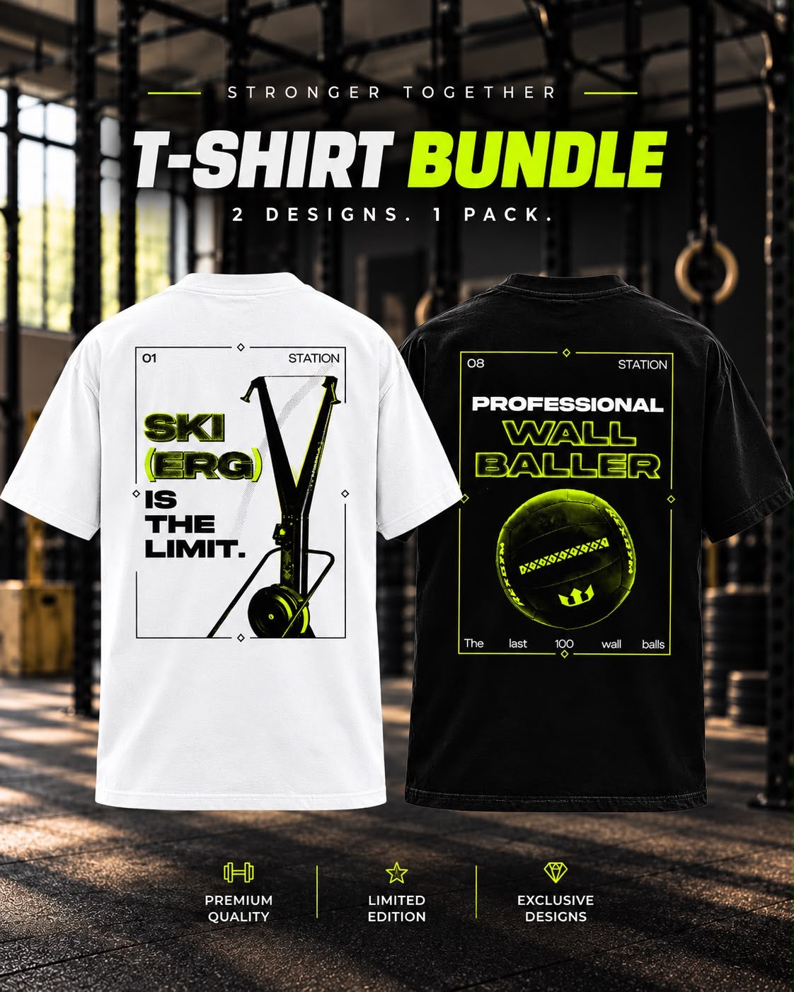 Ski (Erg) is the Limit + Professional Wallballer – Bundle